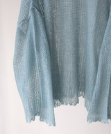 RESEARCHED  BOAT NECK SWEATER /  MOHAIR MIX YARN -SandWaterr