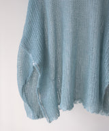 RESEARCHED  BOAT NECK SWEATER /  MOHAIR MIX YARN -SandWaterr