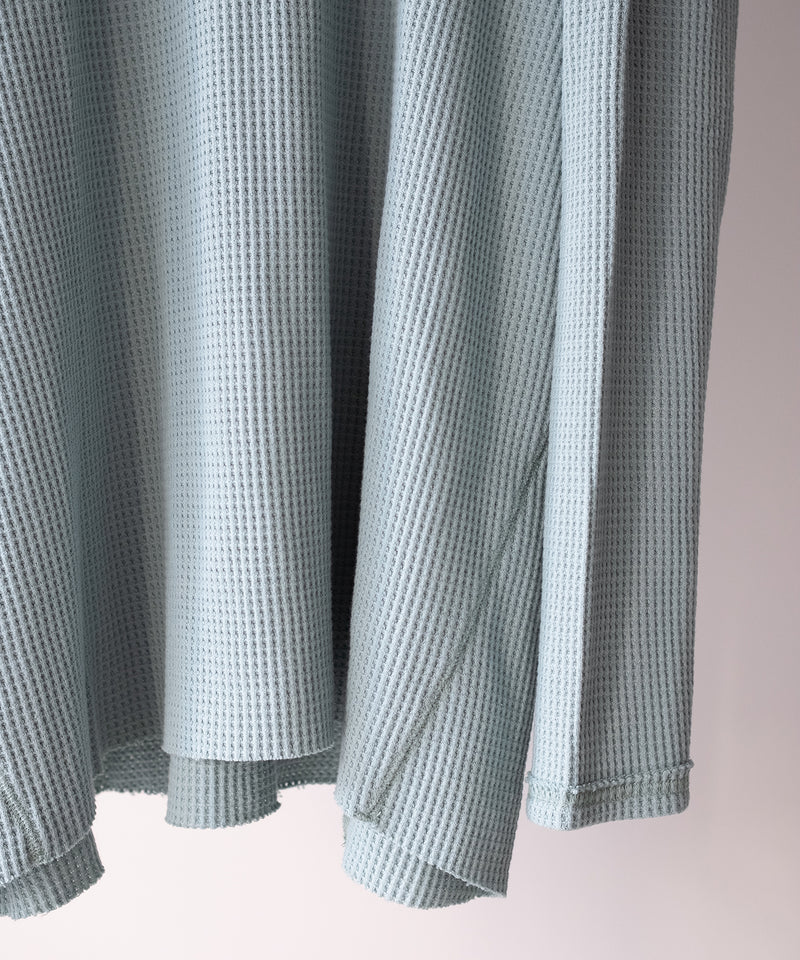 ORGANIZED HOODED PULLOVER LONG TOP / COTTON THERMAL -SandWaterr