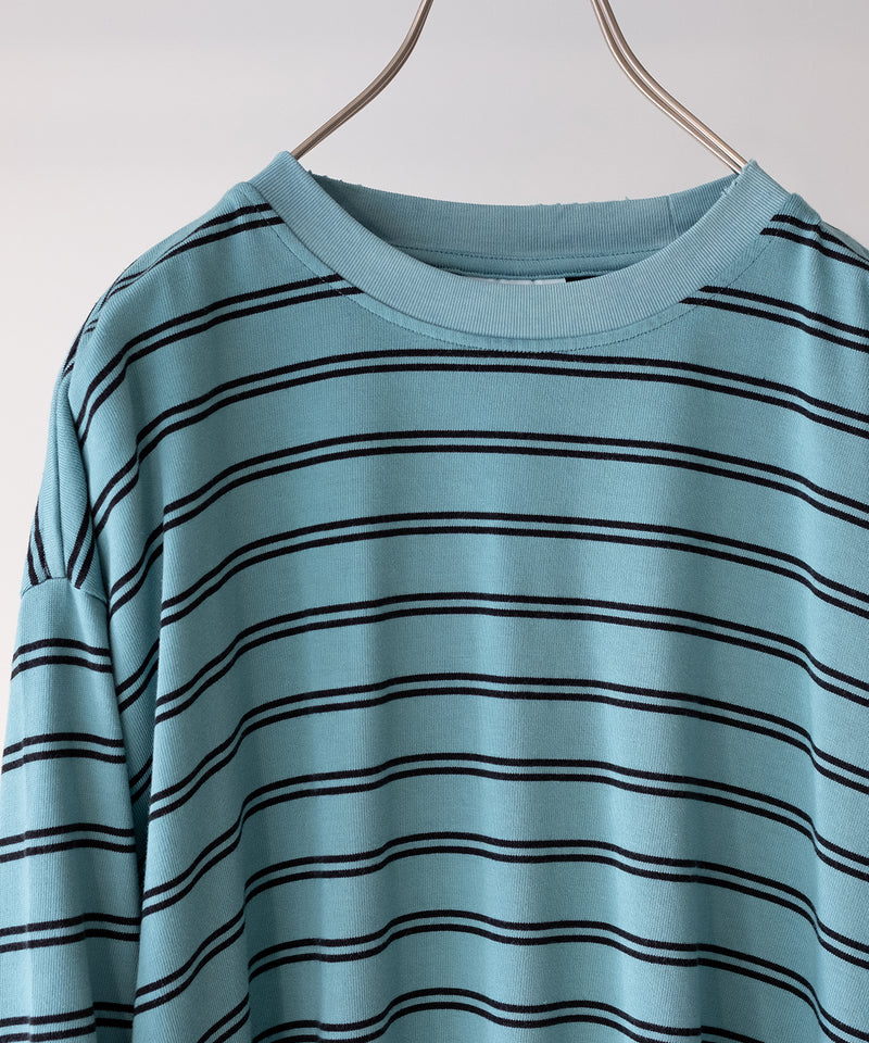 RESEARCHED TEE LS / COTTON BORDER JERSEY -SandWaterr