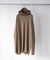 ORGANIZED HOODED PULLOVER LONG TOP / COTTON THERMAL -SandWaterr