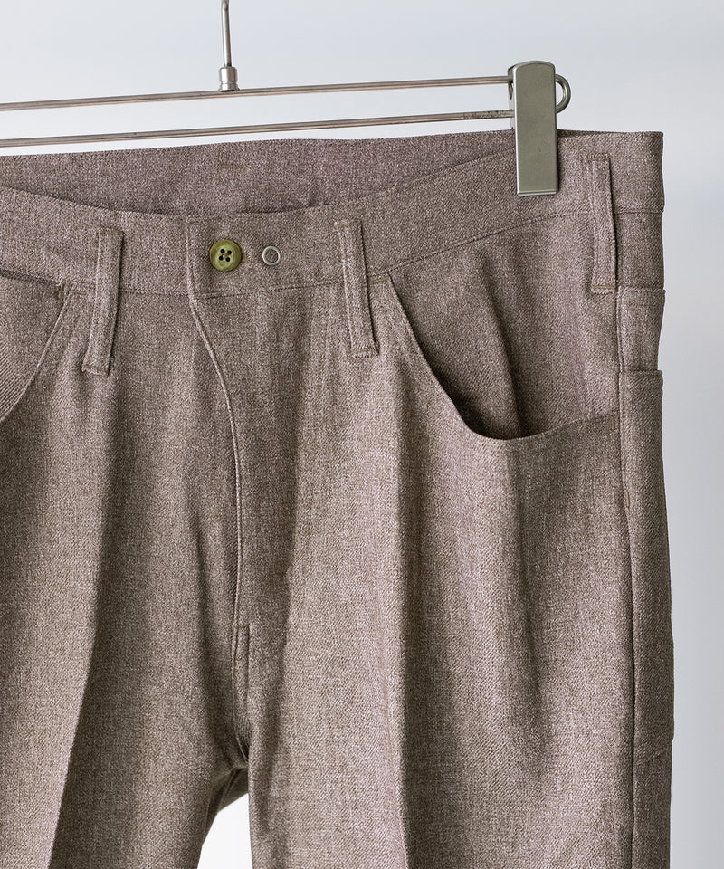 RESEARCHED 5P PANTS / POLY MIX TWILL -SandWaterr
