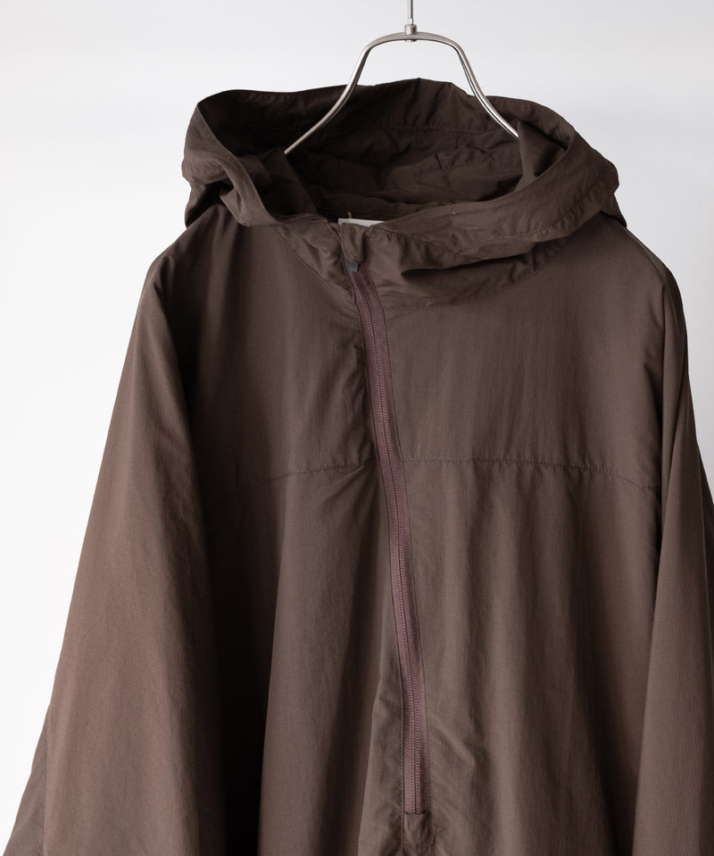 ORGANIZED HOODED PULLOVER / RIPSTOP NYLON -SandWaterr
