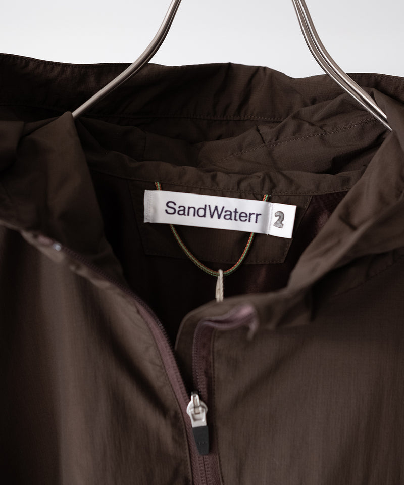ORGANIZED HOODED PULLOVER / RIPSTOP NYLON -SandWaterr