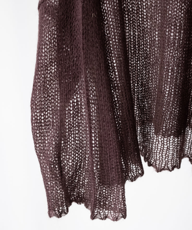 RESEARCHED  BOAT NECK SWEATER /  MOHAIR MIX YARN -SandWaterr