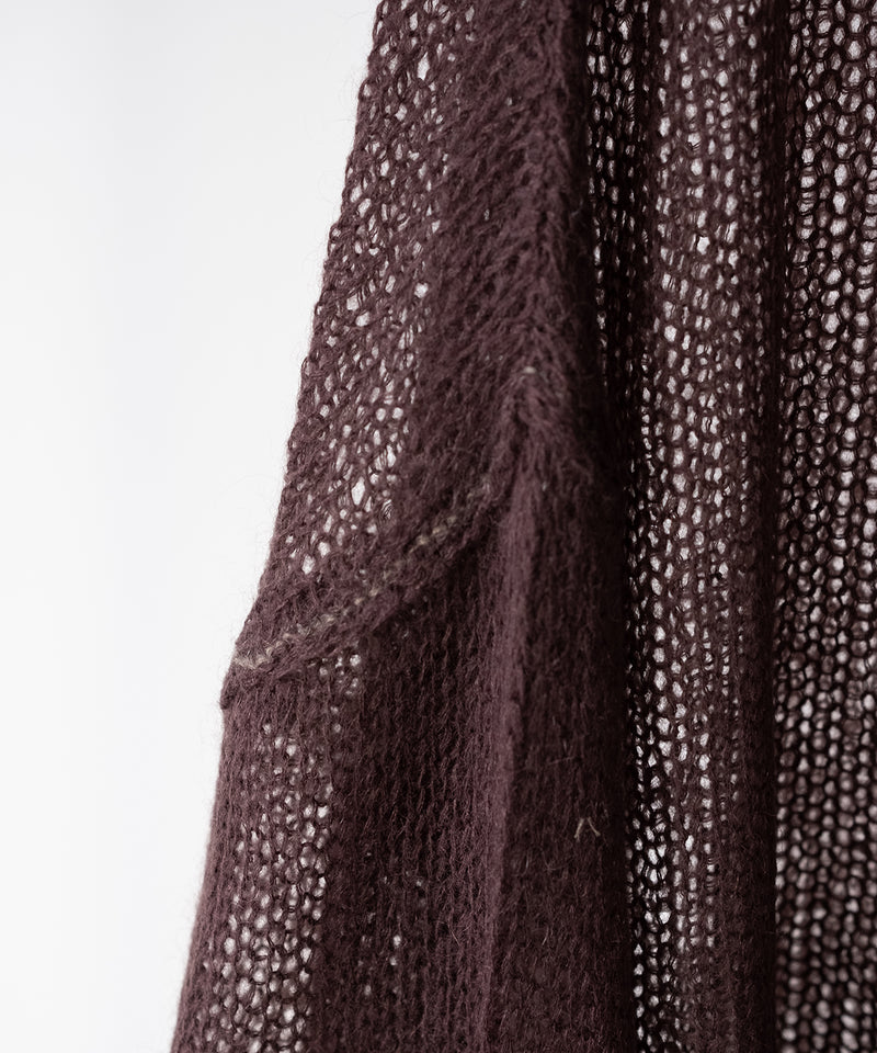RESEARCHED  BOAT NECK SWEATER /  MOHAIR MIX YARN -SandWaterr