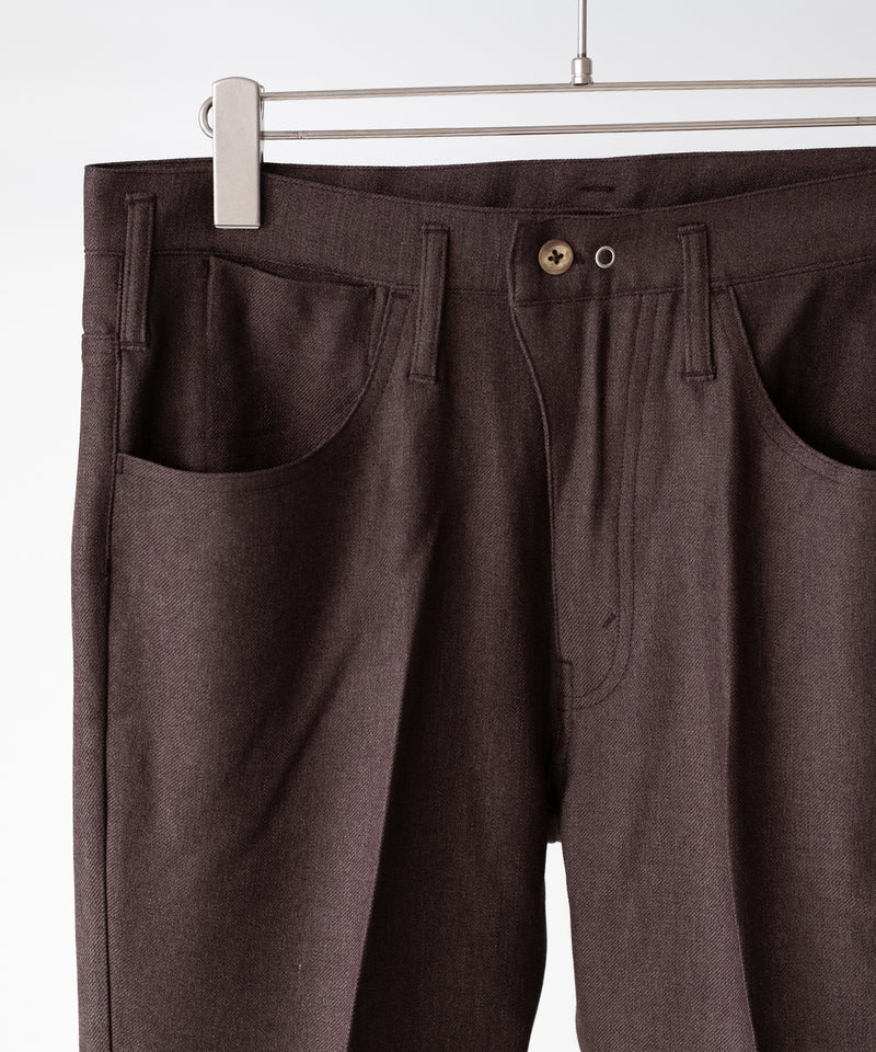 RESEARCHED 5P PANTS / POLY MIX TWILL -SandWaterr