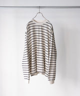 RESEARCHED TEE LS / COTTON BORDER JERSEY -SandWaterr