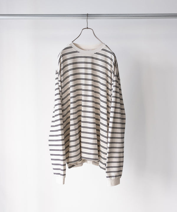 RESEARCHED TEE LS / COTTON BORDER JERSEY -SandWaterr