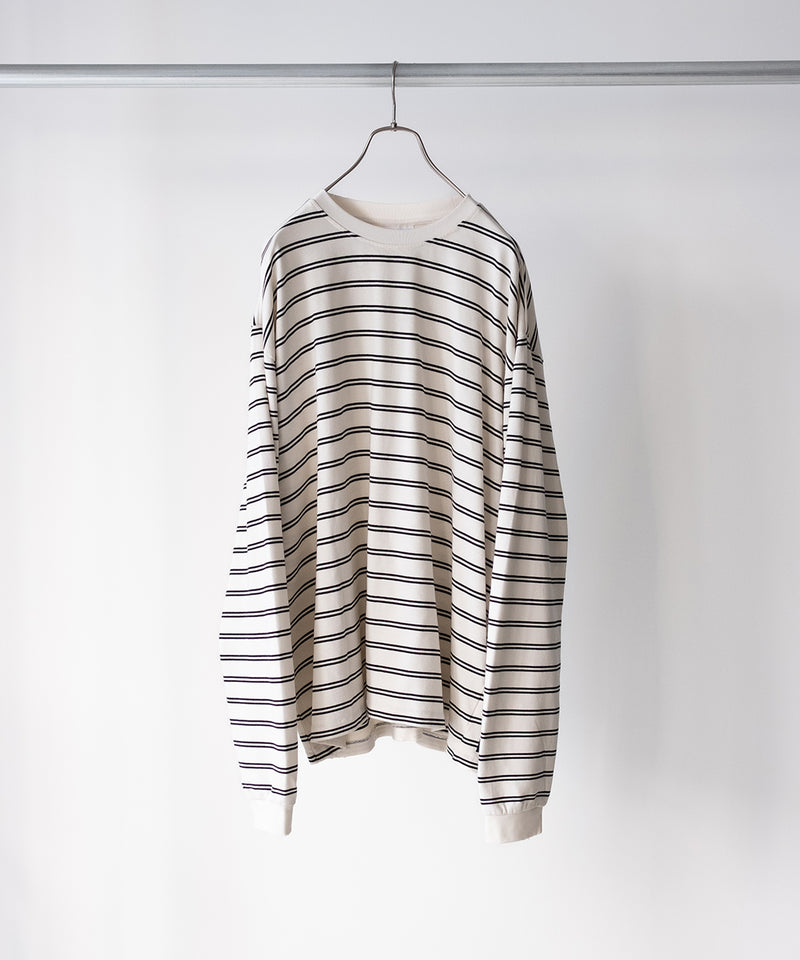 RESEARCHED TEE LS / COTTON BORDER JERSEY -SandWaterr