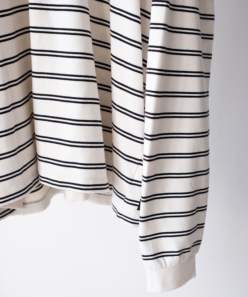 RESEARCHED TEE LS / COTTON BORDER JERSEY -SandWaterr