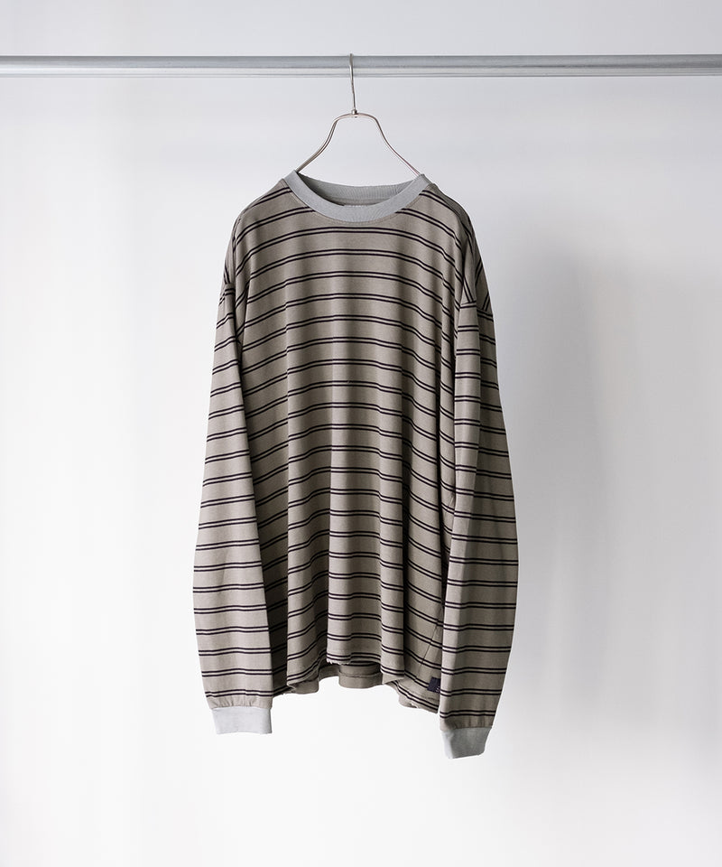 RESEARCHED TEE LS / COTTON BORDER JERSEY -SandWaterr