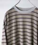 RESEARCHED TEE LS / COTTON BORDER JERSEY -SandWaterr
