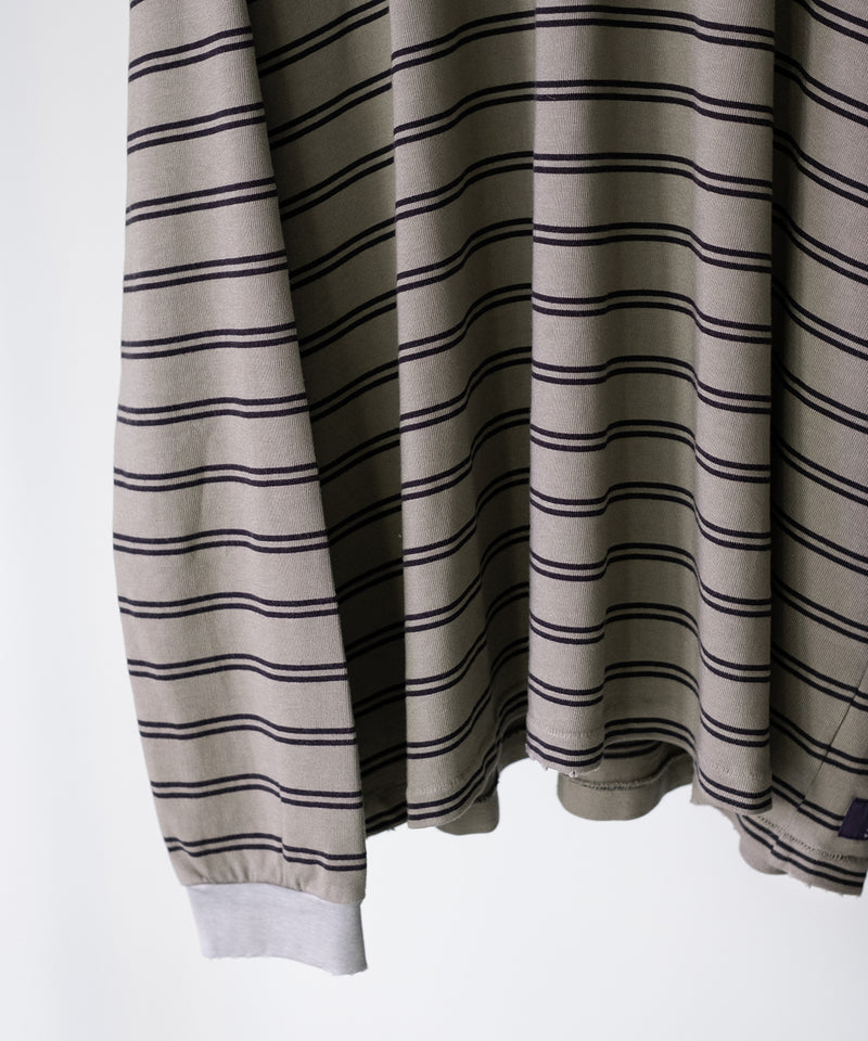 RESEARCHED TEE LS / COTTON BORDER JERSEY -SandWaterr