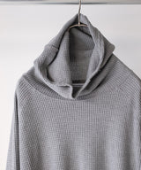 ORGANIZED HOODED PULLOVER LONG TOP / COTTON THERMAL -SandWaterr