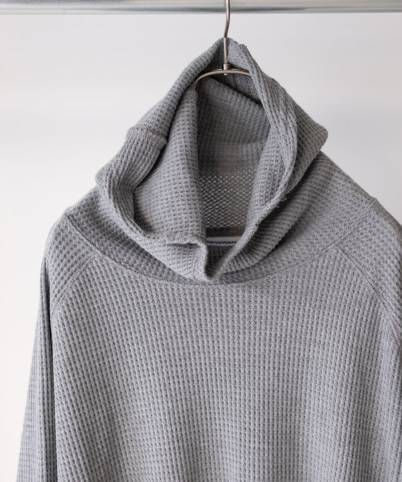 ORGANIZED HOODED PULLOVER LONG TOP / COTTON THERMAL -SandWaterr