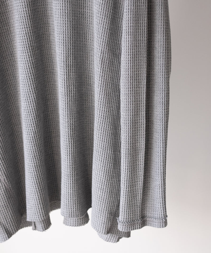ORGANIZED HOODED PULLOVER LONG TOP / COTTON THERMAL -SandWaterr
