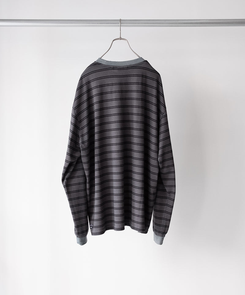 RESEARCHED TEE LS / COTTON BORDER JERSEY -SandWaterr