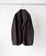 WASHED WOOL SILK STRIPE 2B JKT - ULTERIOR