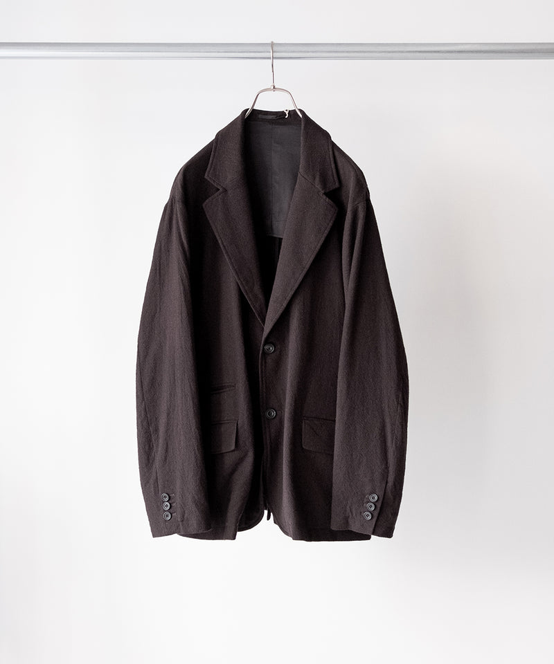 WASHED WOOL SILK STRIPE 2B JKT - ULTERIOR