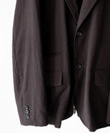 WASHED WOOL SILK STRIPE 2B JKT - ULTERIOR