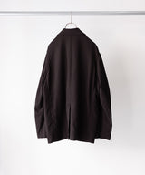 WASHED WOOL SILK STRIPE 2B JKT - ULTERIOR