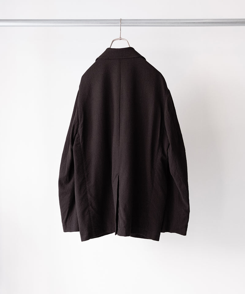 WASHED WOOL SILK STRIPE 2B JKT - ULTERIOR