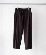 WASHED WOOL SILK STRIPE DRAWSTRING PANTS - ULTERIOR