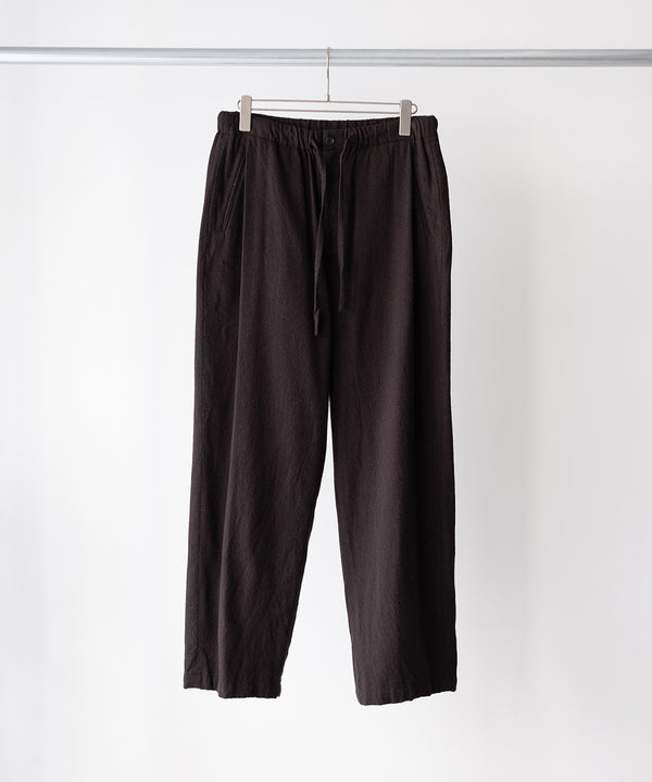 WASHED WOOL SILK STRIPE DRAWSTRING PANTS - ULTERIOR