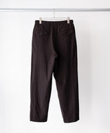 WASHED WOOL SILK STRIPE DRAWSTRING PANTS - ULTERIOR