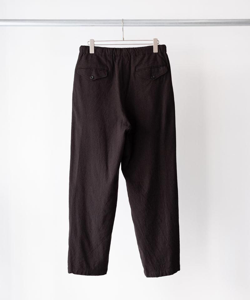 WASHED WOOL SILK STRIPE DRAWSTRING PANTS - ULTERIOR