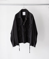 LAST1>> SILK SUEDE FIELD JACKET - ANCELLM