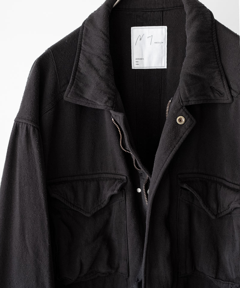 LAST1>> SILK SUEDE FIELD JACKET - ANCELLM