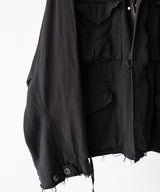 LAST1>> SILK SUEDE FIELD JACKET - ANCELLM
