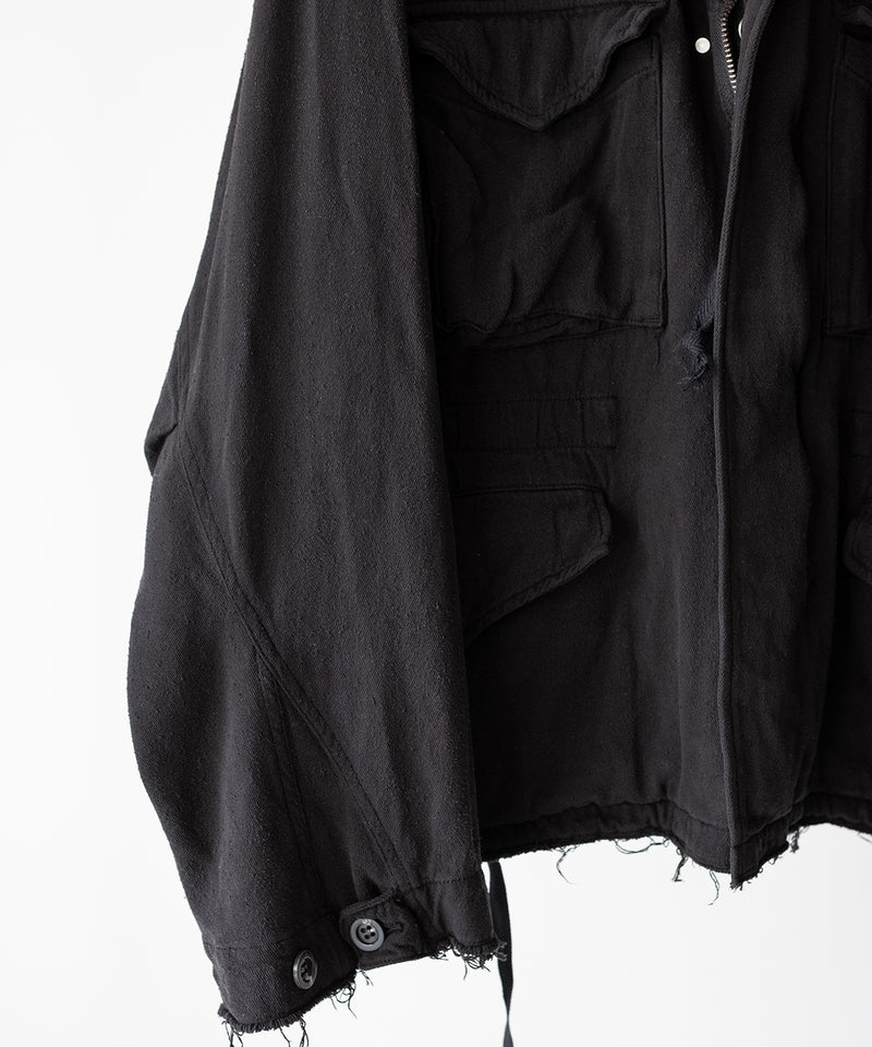 LAST1>> SILK SUEDE FIELD JACKET - ANCELLM
