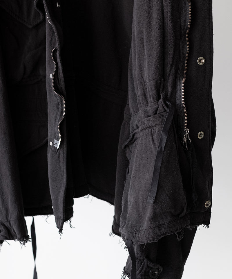 LAST1>> SILK SUEDE FIELD JACKET - ANCELLM