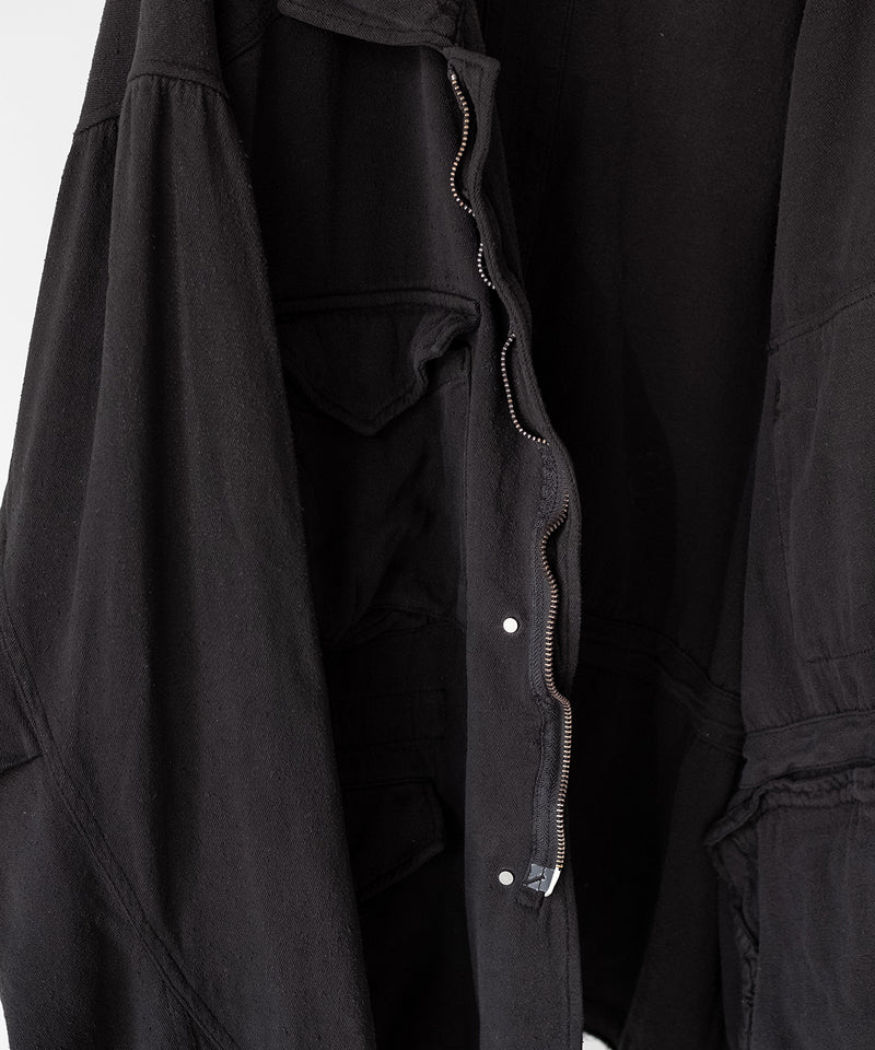 LAST1>> SILK SUEDE FIELD JACKET - ANCELLM