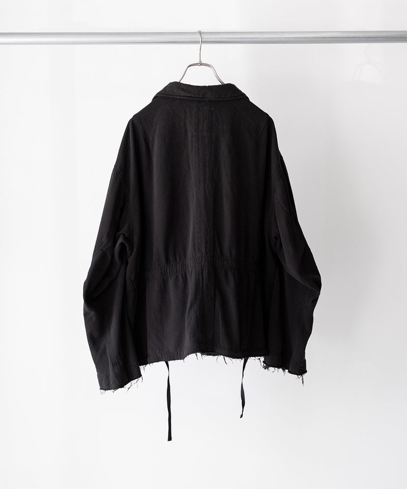 LAST1>> SILK SUEDE FIELD JACKET - ANCELLM