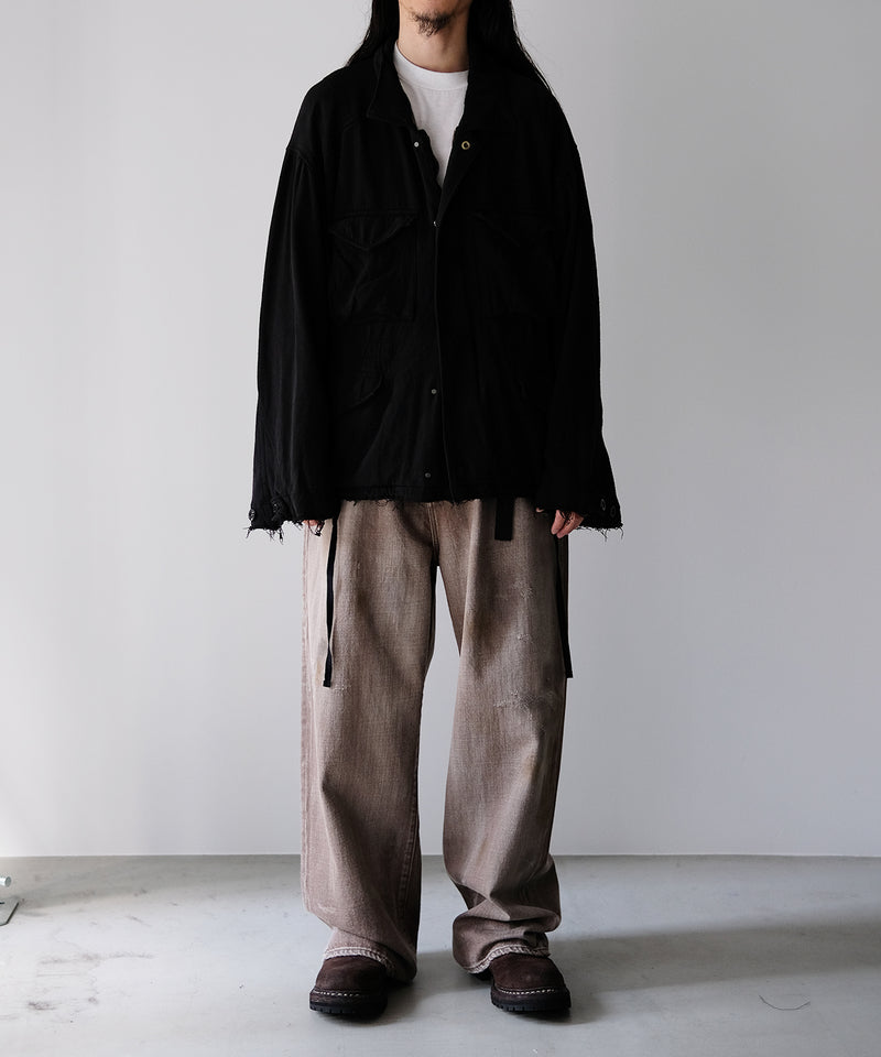 LAST1>> SILK SUEDE FIELD JACKET - ANCELLM