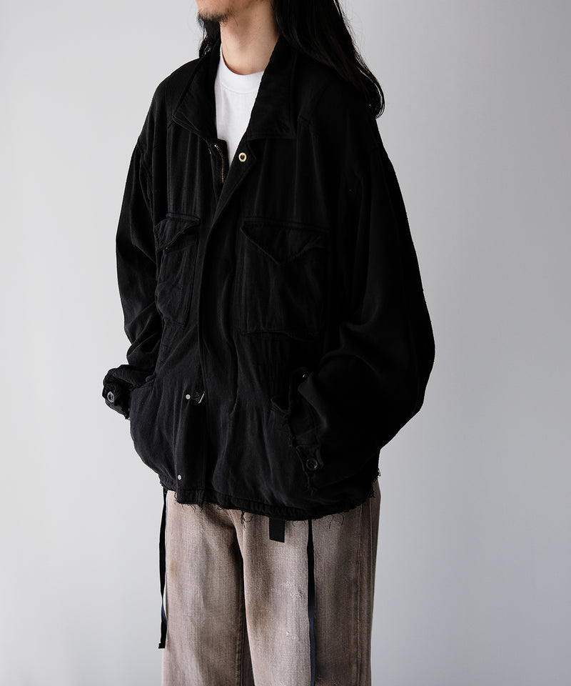 LAST1>> SILK SUEDE FIELD JACKET - ANCELLM