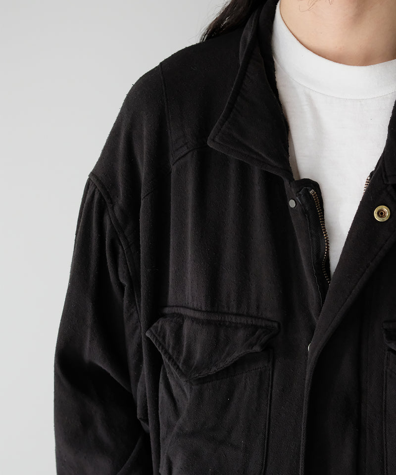 LAST1>> SILK SUEDE FIELD JACKET - ANCELLM