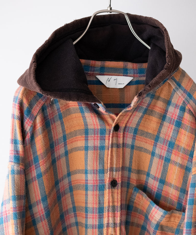 NEL CHECK HOODIE SHIRT - ANCELLM