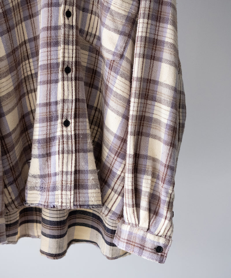 NEL CHECK HOODIE SHIRT - ANCELLM