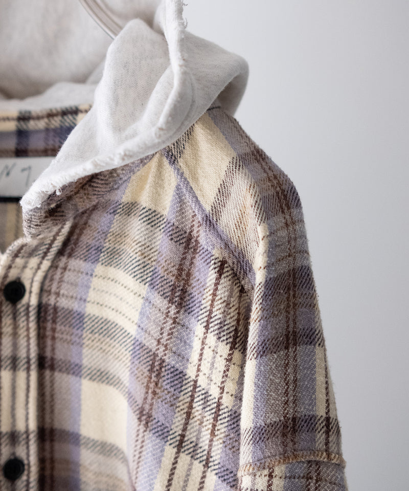 NEL CHECK HOODIE SHIRT - ANCELLM