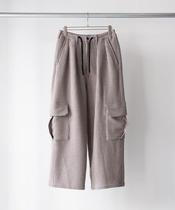 WOOL CORDUROY CARGO SLACKS - ANCELLM