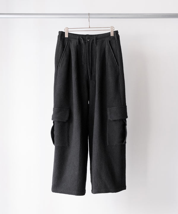 WOOL CORDUROY CARGO SLACKS - ANCELLM