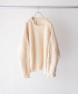 circa make track jacket cutback fisherman sweater - 77circa