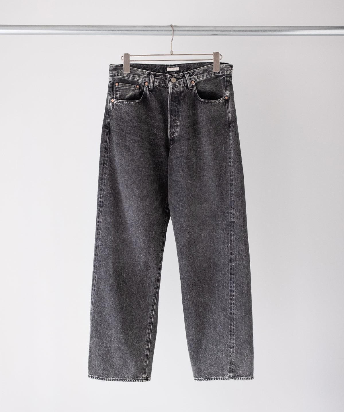 VINTAGE WASHED SELVEDGE BLACK DENIM 5P PANTS