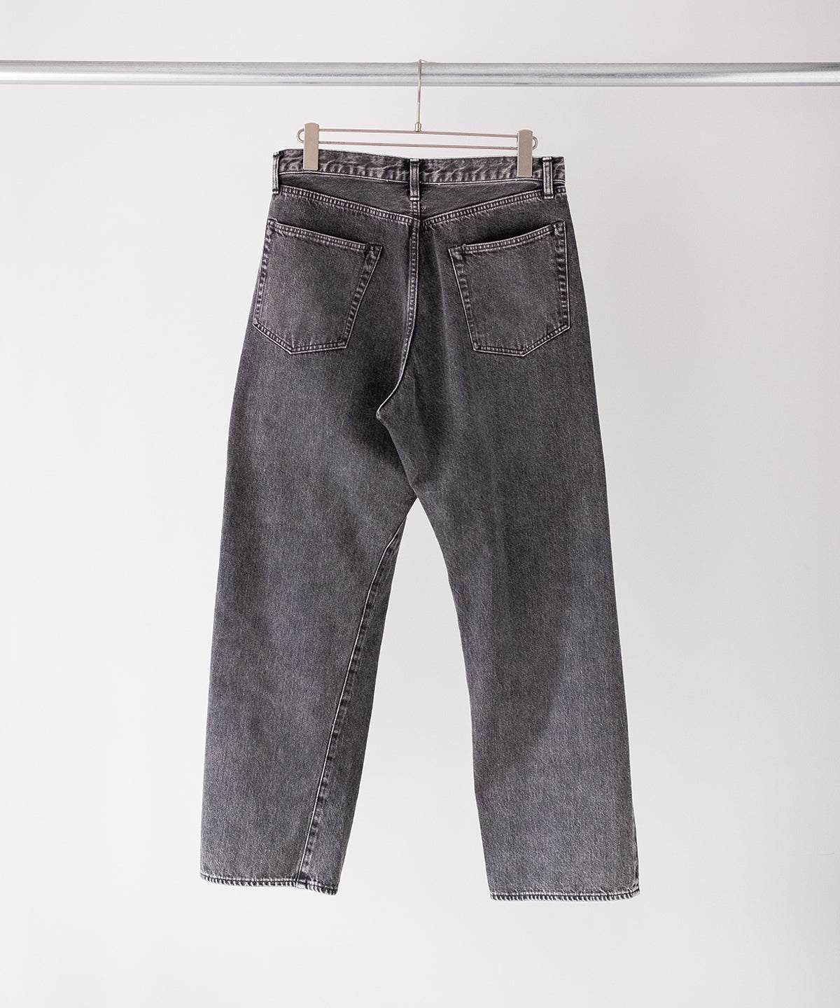 VINTAGE WASHED SELVEDGE BLACK DENIM 5P PANTS