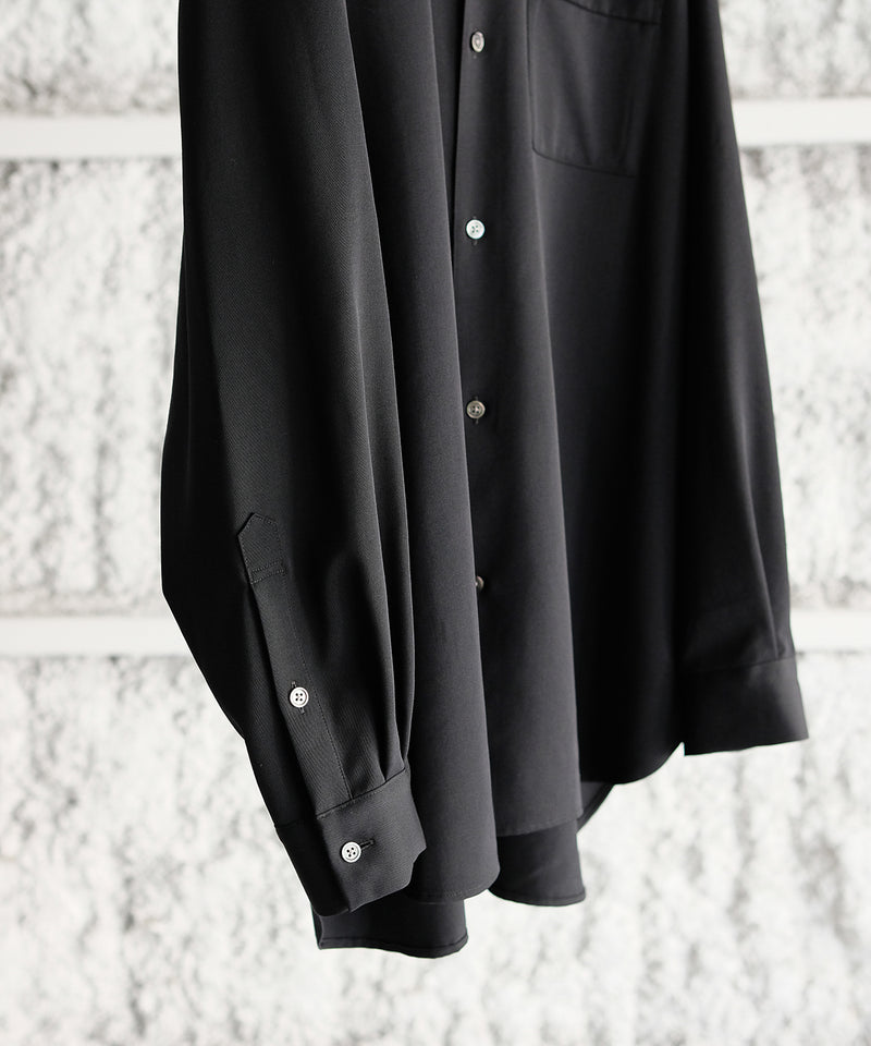 Wool Gabardine Wide Shirt - Blanc YM